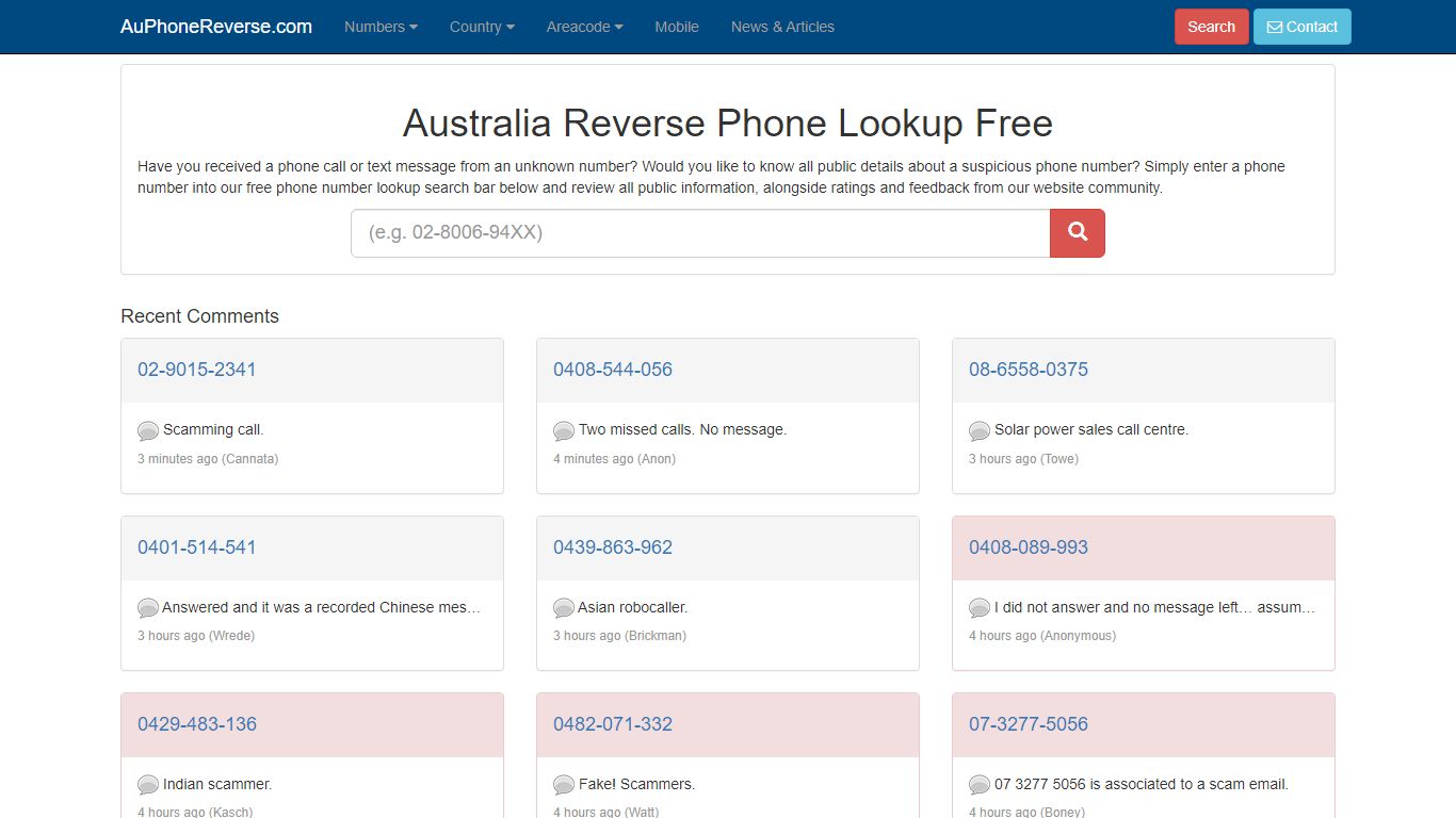 Australia Reverse Phone Lookup Free | auphonereverse.com